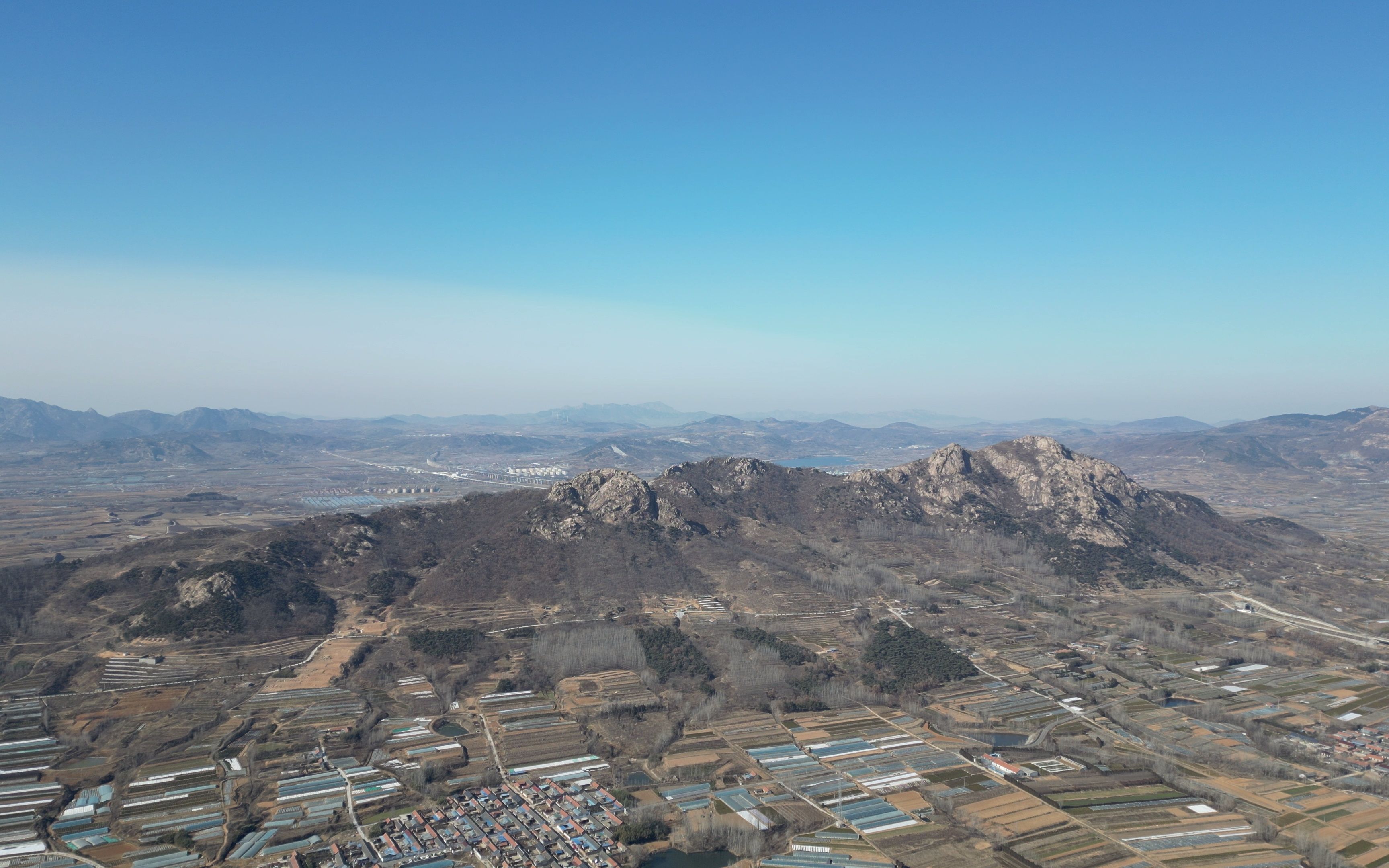 2023年1月25日日照市岚山区巨峰镇车沟村靠近那座山起飞