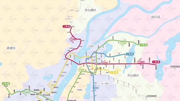 南昌轨道交通运营线路图,南昌地铁线路全图哔哩哔哩bilibili