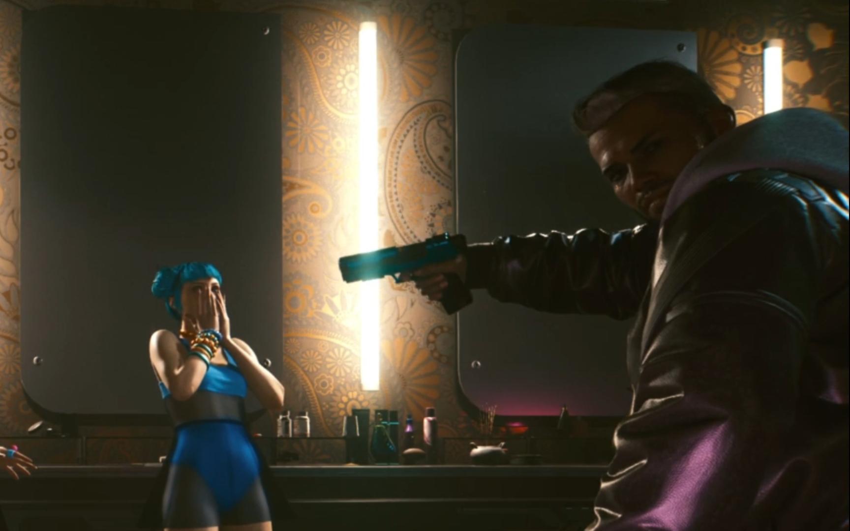 《赛博朋克2077》ps5 别来纠缠我>你喜欢蓝色紫色还是红色?