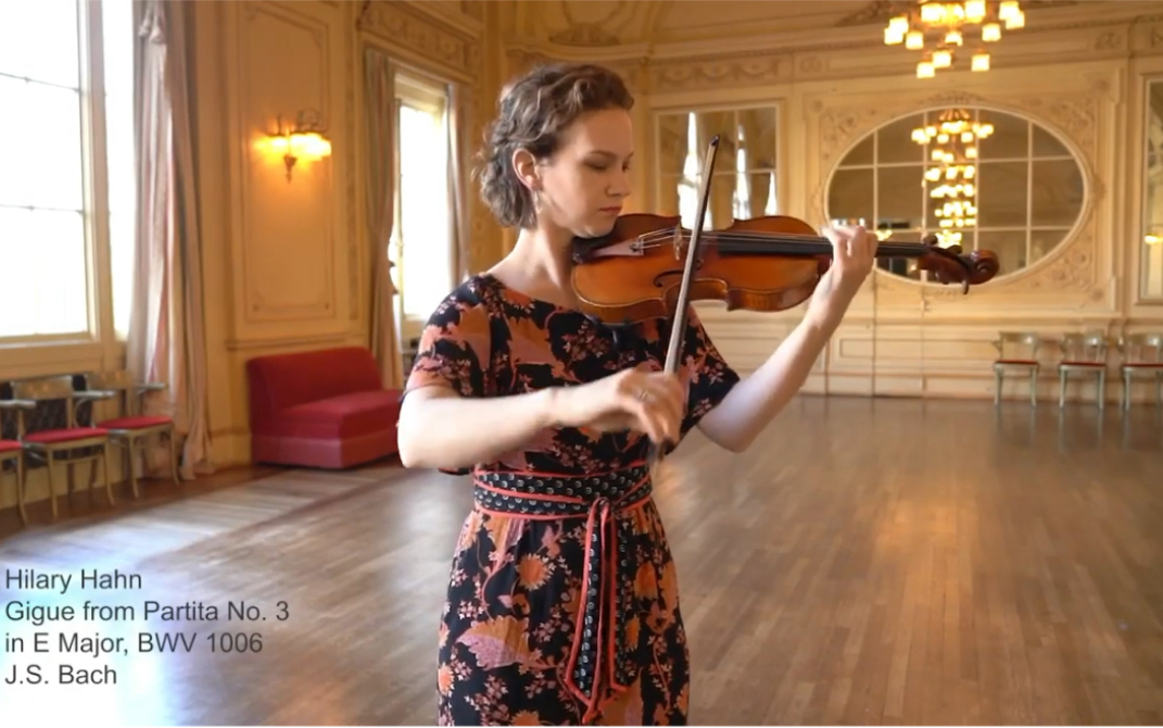 [图]希拉里·哈恩 & 小提琴·巴赫-吉格舞曲 Hilary Hahn & Violin - Gigue - Bach's Partita No.3 BWV1006