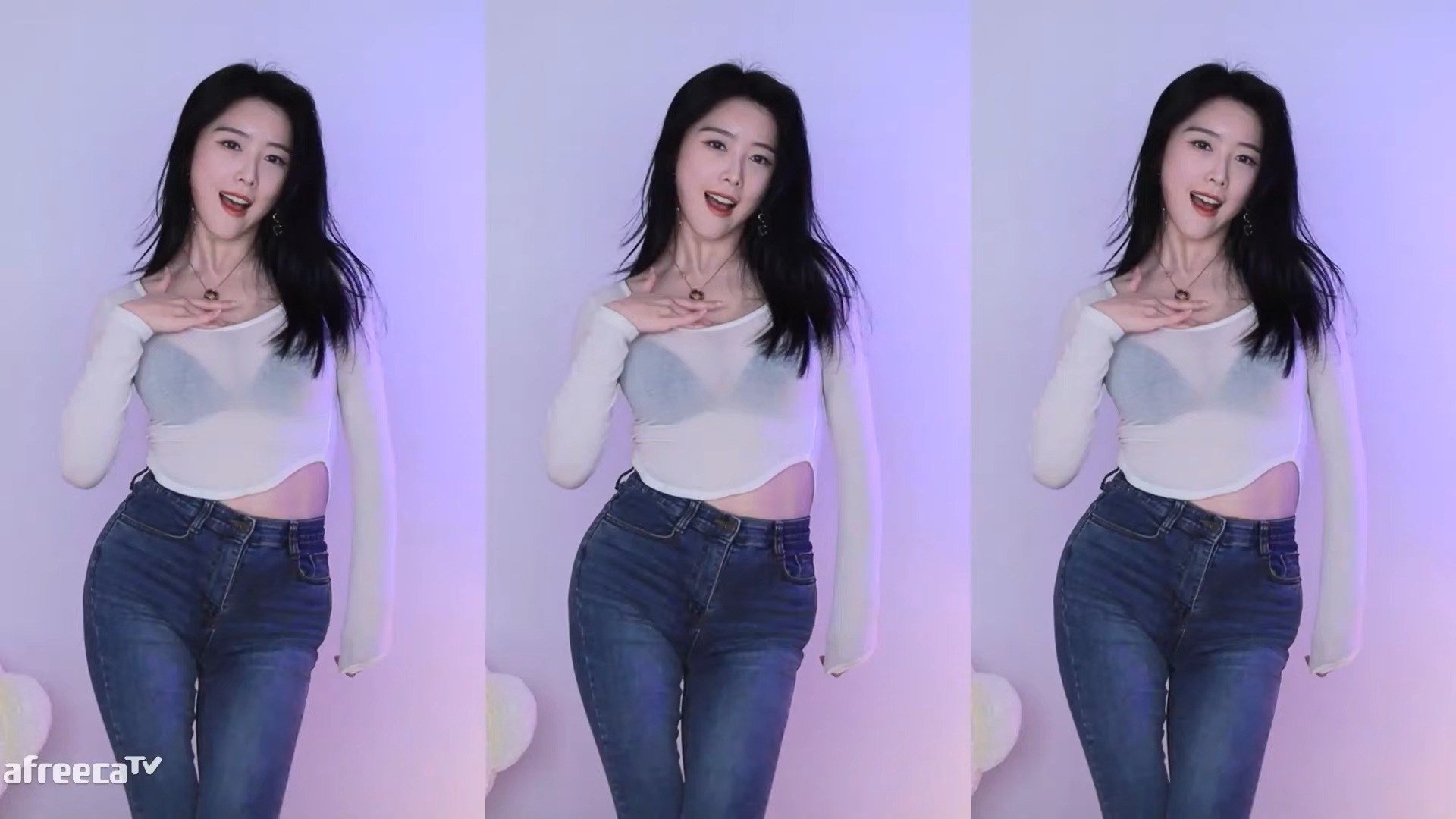 小姐姐牛仔热裤热舞 真是大饱眼福