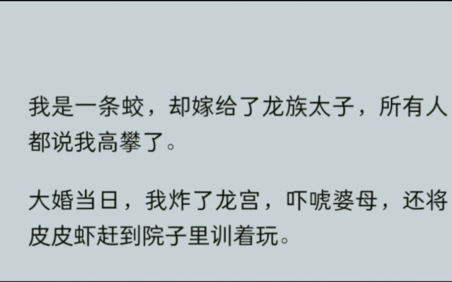 我是一条蛟,却嫁给了龙族太子,所有人都说我高攀了…………哔哩哔哩bilibili