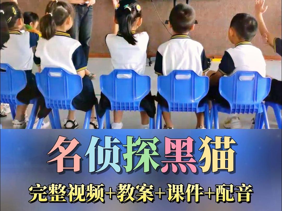 幼兒園大班科學一等獎優質名師公開課《名偵探黑貓》完整版視頻 幼師