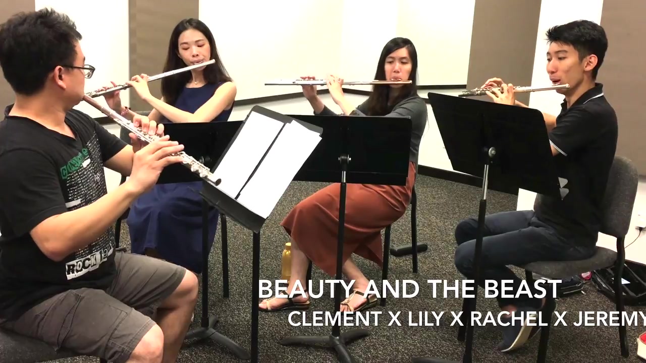 [图]Beauty and the Beast Flute Quartet 美女與野獸 長笛四重奏 長笛姐姐同樂會