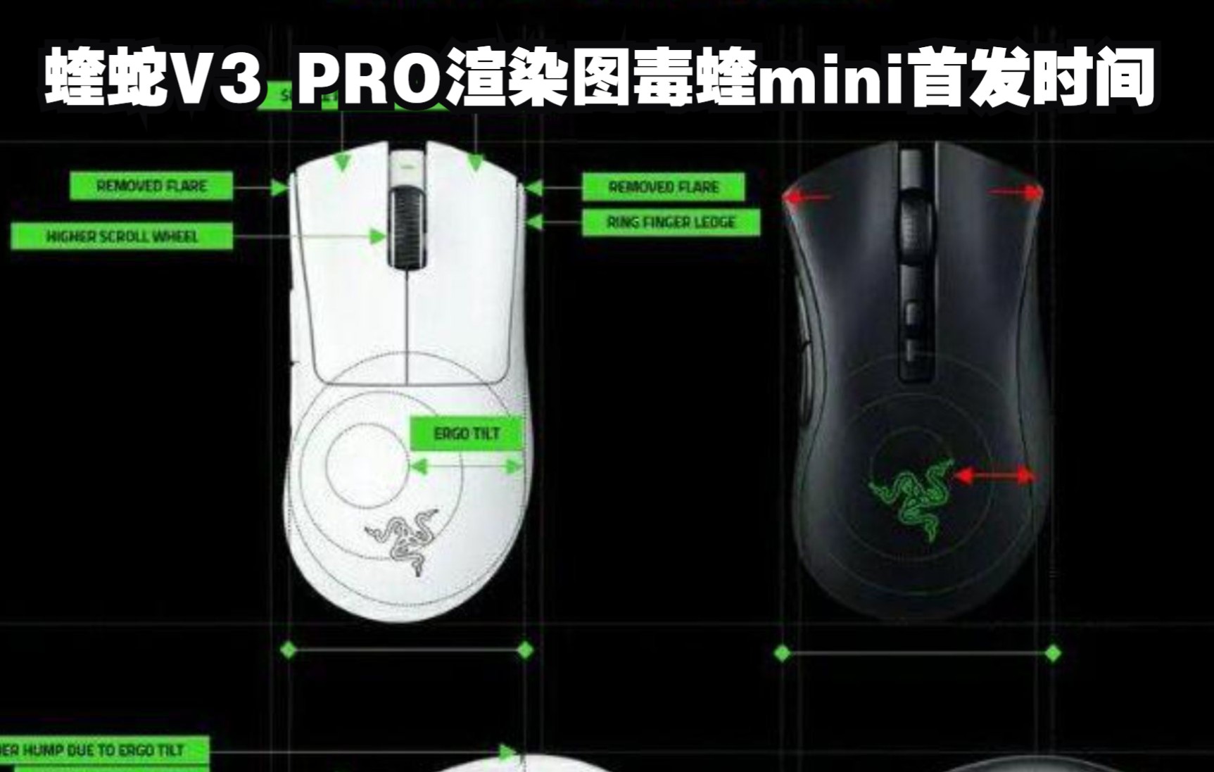 雷蛇蝰蛇V3PRO发售时间和泄露图/大家期待毒蝰min无线也有发售消息 并且谈到为什么发售缓慢的原因哔哩哔哩bilibili