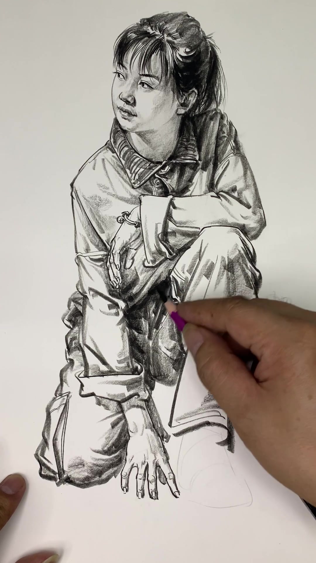 速写教学:膝盖画法