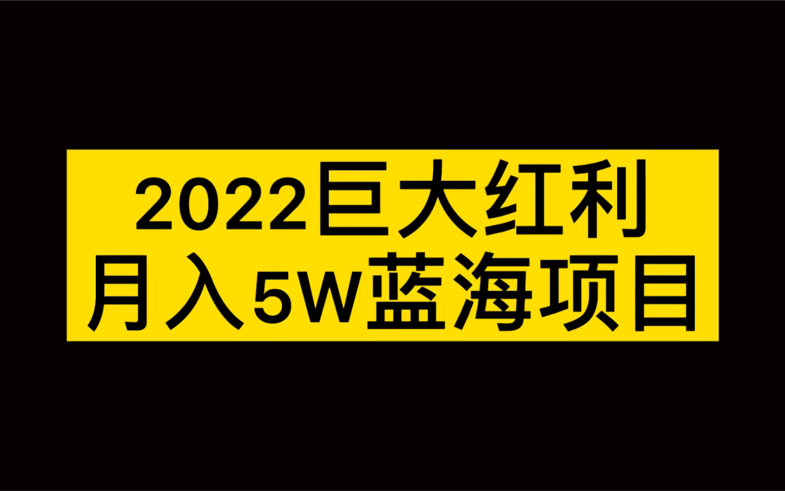 2022年红利项目,月入五万的蓝海市场哔哩哔哩bilibili