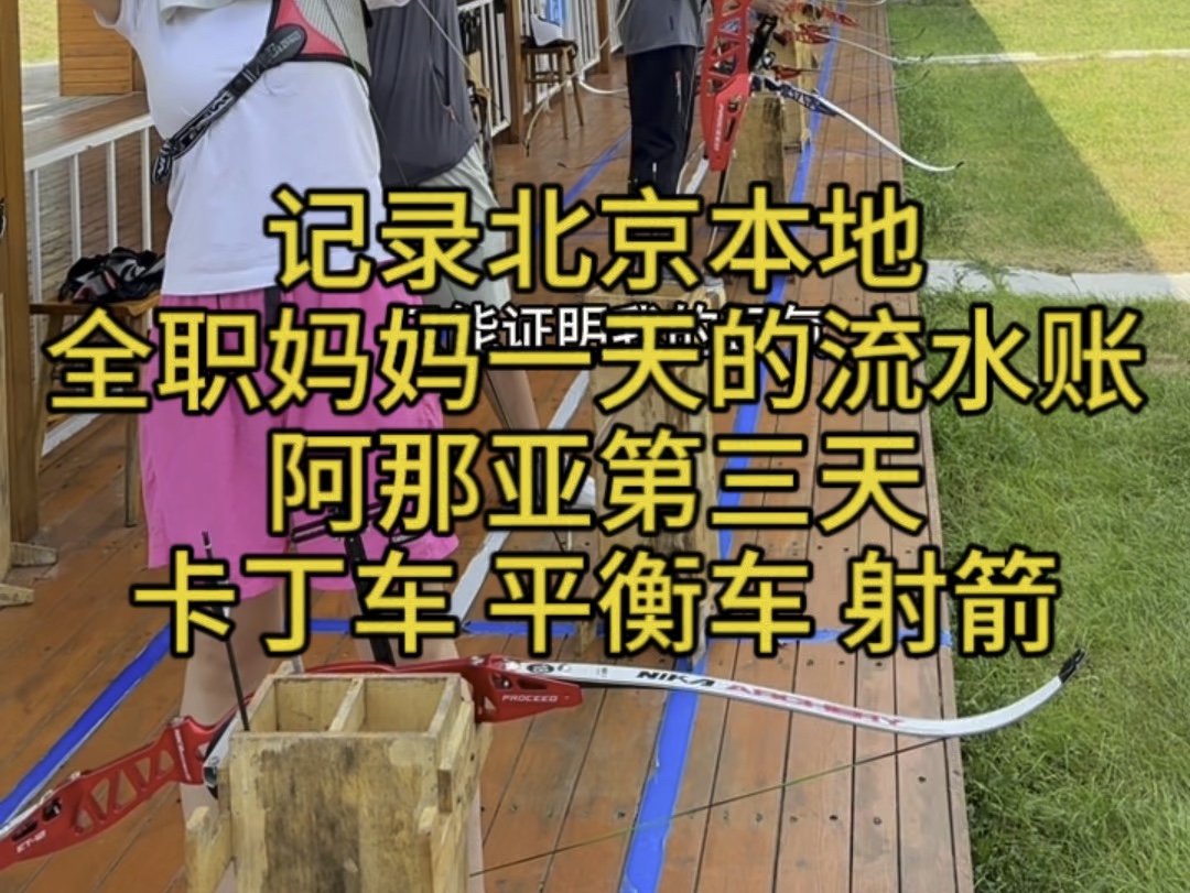 记录北京本地全职妈妈一天的流水账,阿那亚第三天 卡丁车 平衡车 射箭哔哩哔哩bilibili