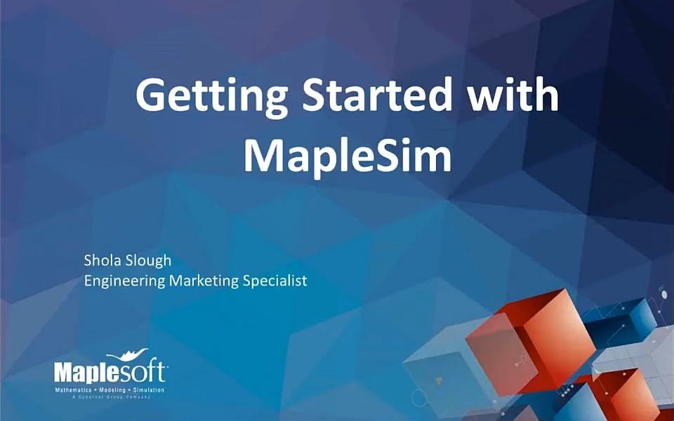 [图]MapleSim 软件教程 - 快速入门