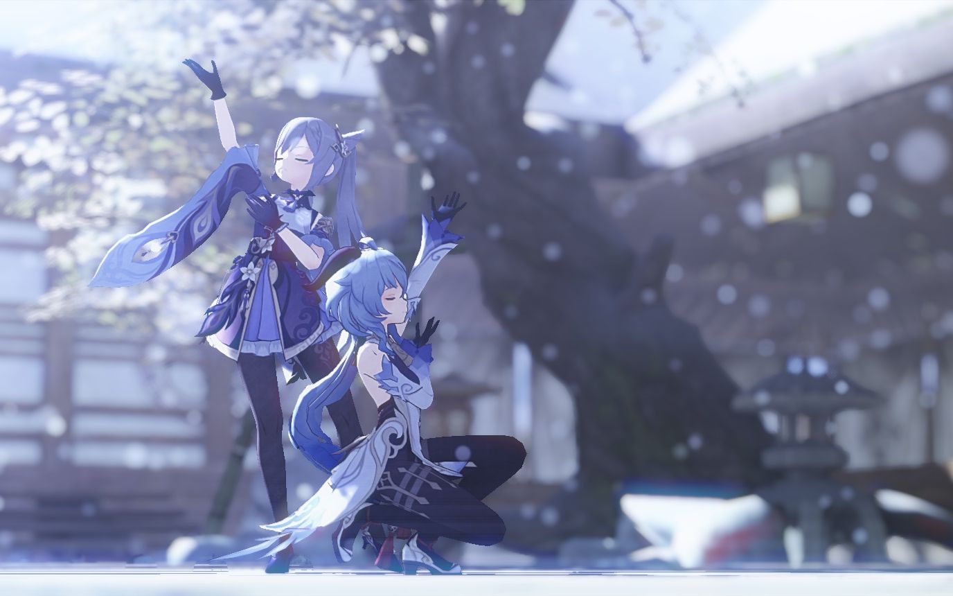原神mmd刻晴甘雨霜雪千年