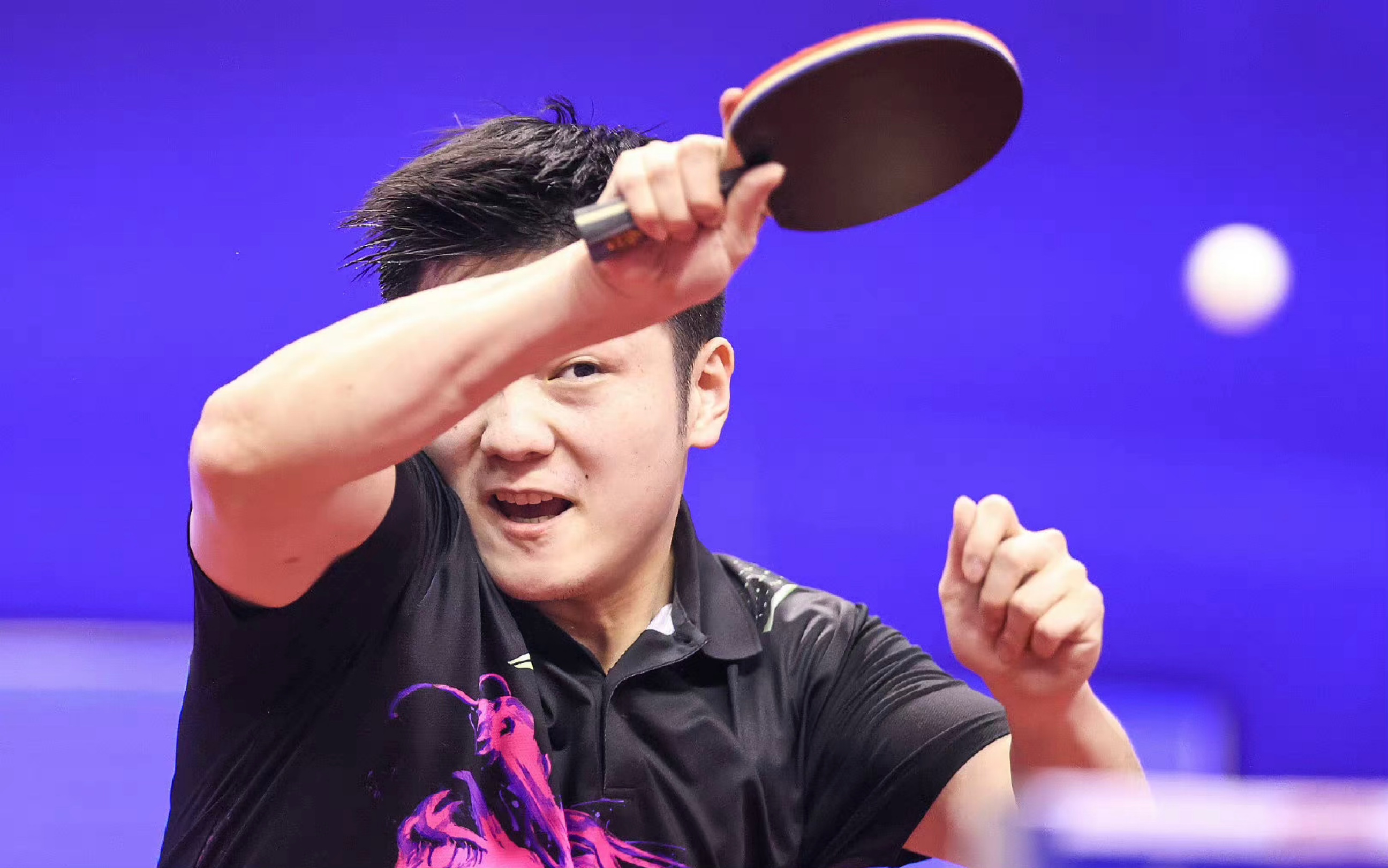 【樊振东/2022全锦决赛发球】"英雄敢于争先,敢于争第一"