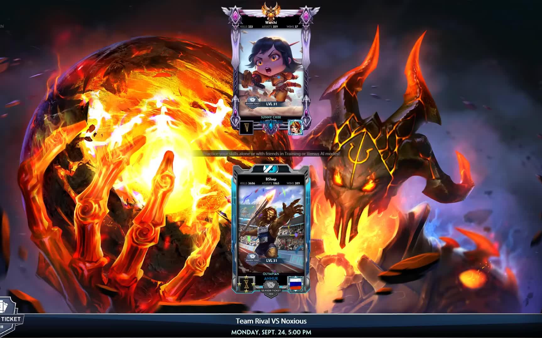 smite神之浩劫 1v1 天照 vs 安赫 warchiwar