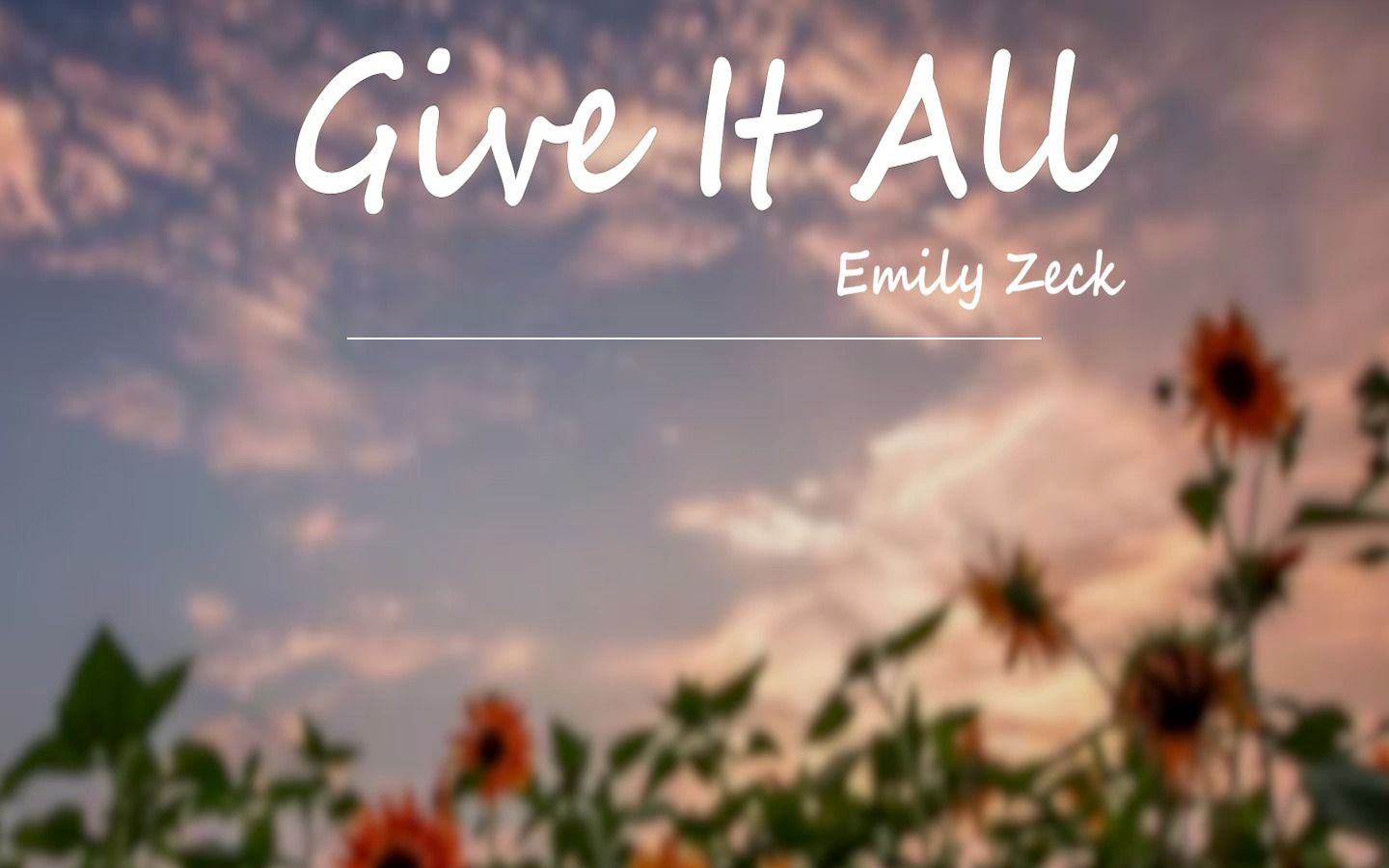 [图]每日推荐||宝藏英文歌曲《Give It All》-Emily Zeck||我将倾尽一切，为你倾献所有