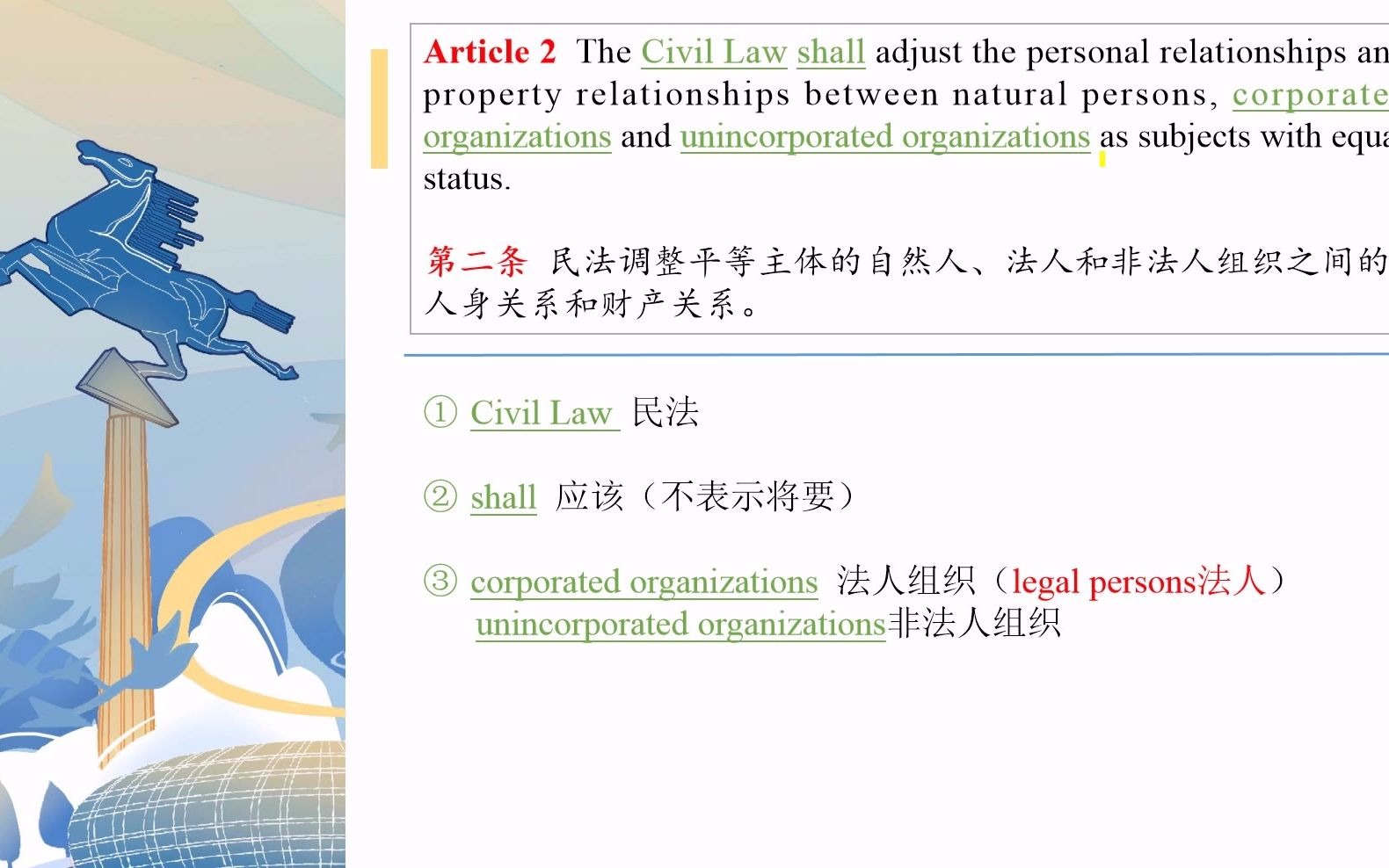 民法典第二条,跟着民法典积累法律词汇,学习法律英语哔哩哔哩bilibili