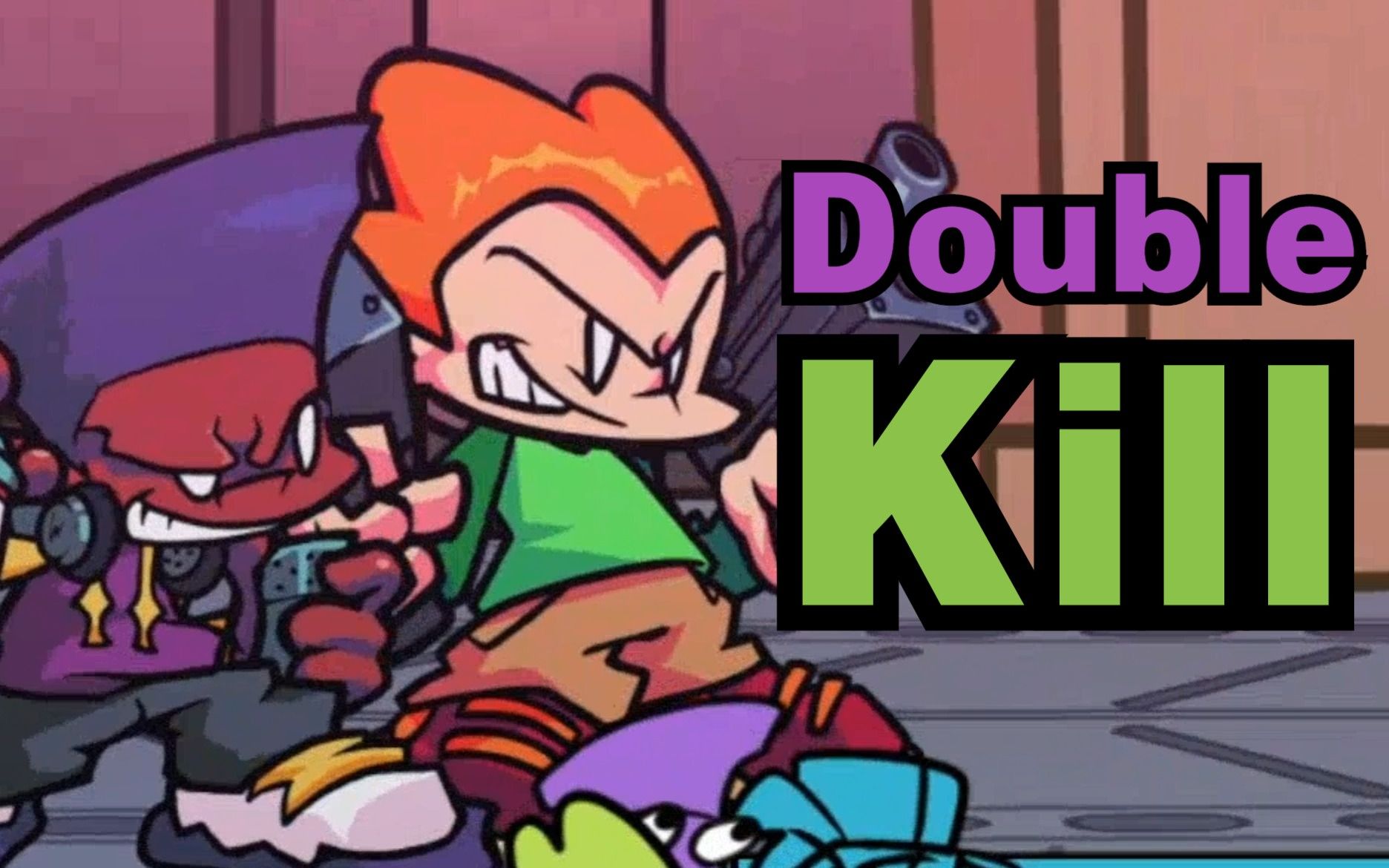 【fnf 内鬼v4 国人cover】double-kill但pico和darnell统一战线对抗