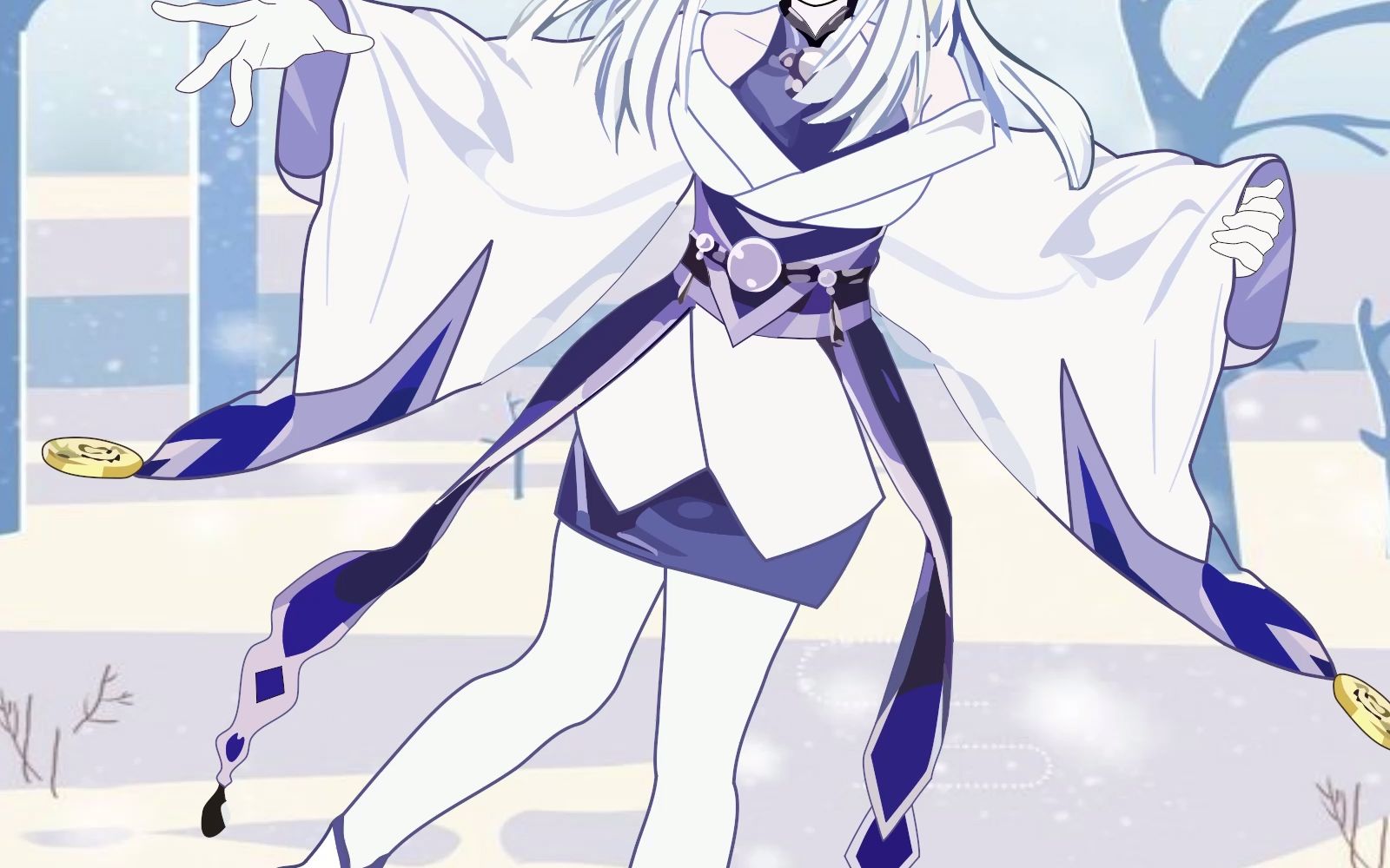 数媒大一下学期moho作业画的魔妖雪女