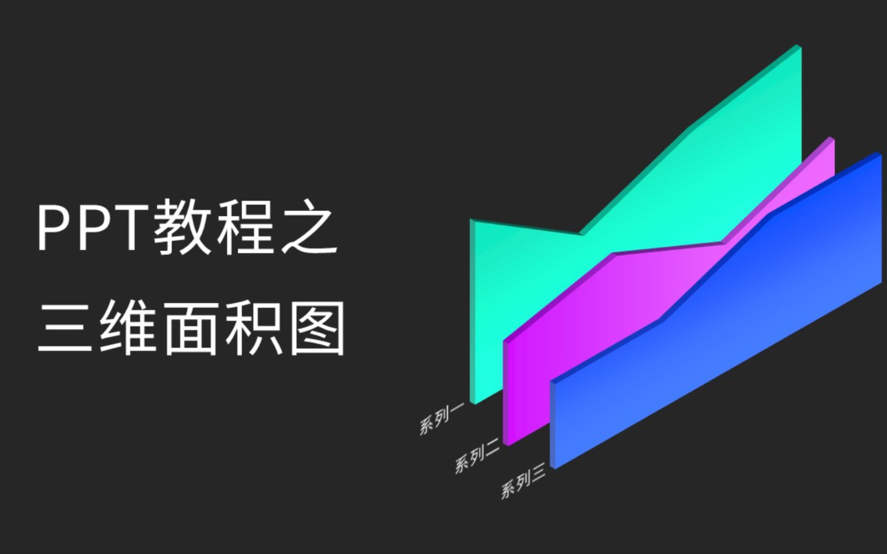 PPT教程之两分钟了解下三维面积图表的制作哔哩哔哩bilibili