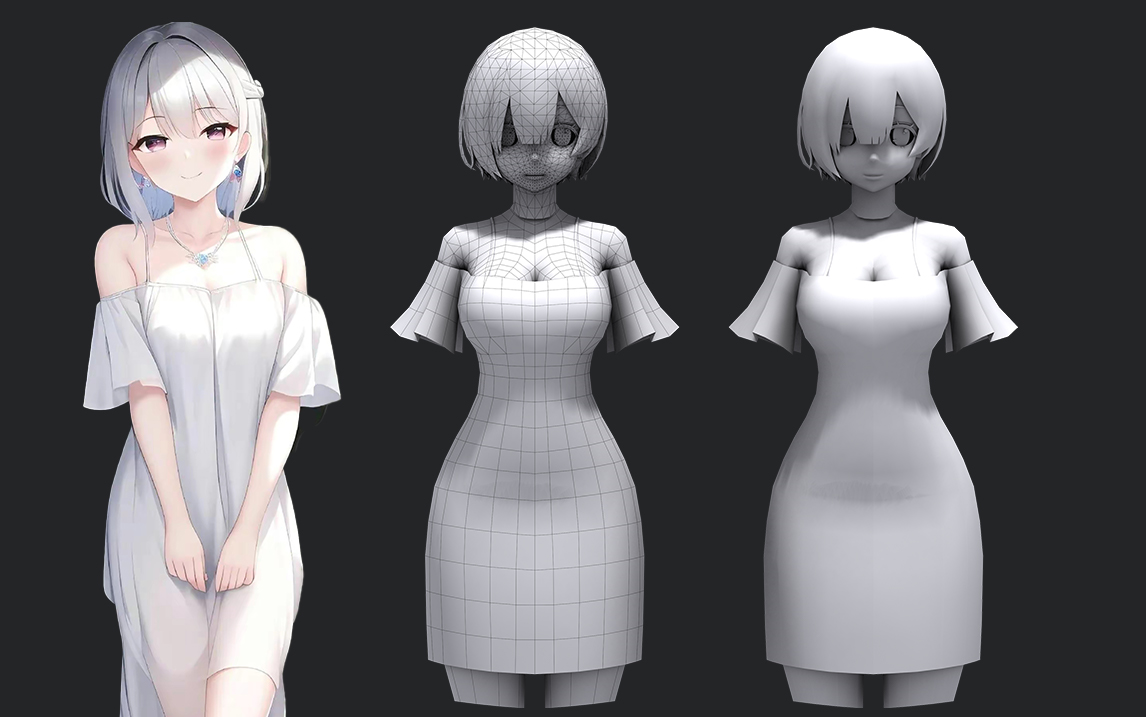 【3dmax人物建模】从box开始教你制作女性人体角色模型,3dmax零基础