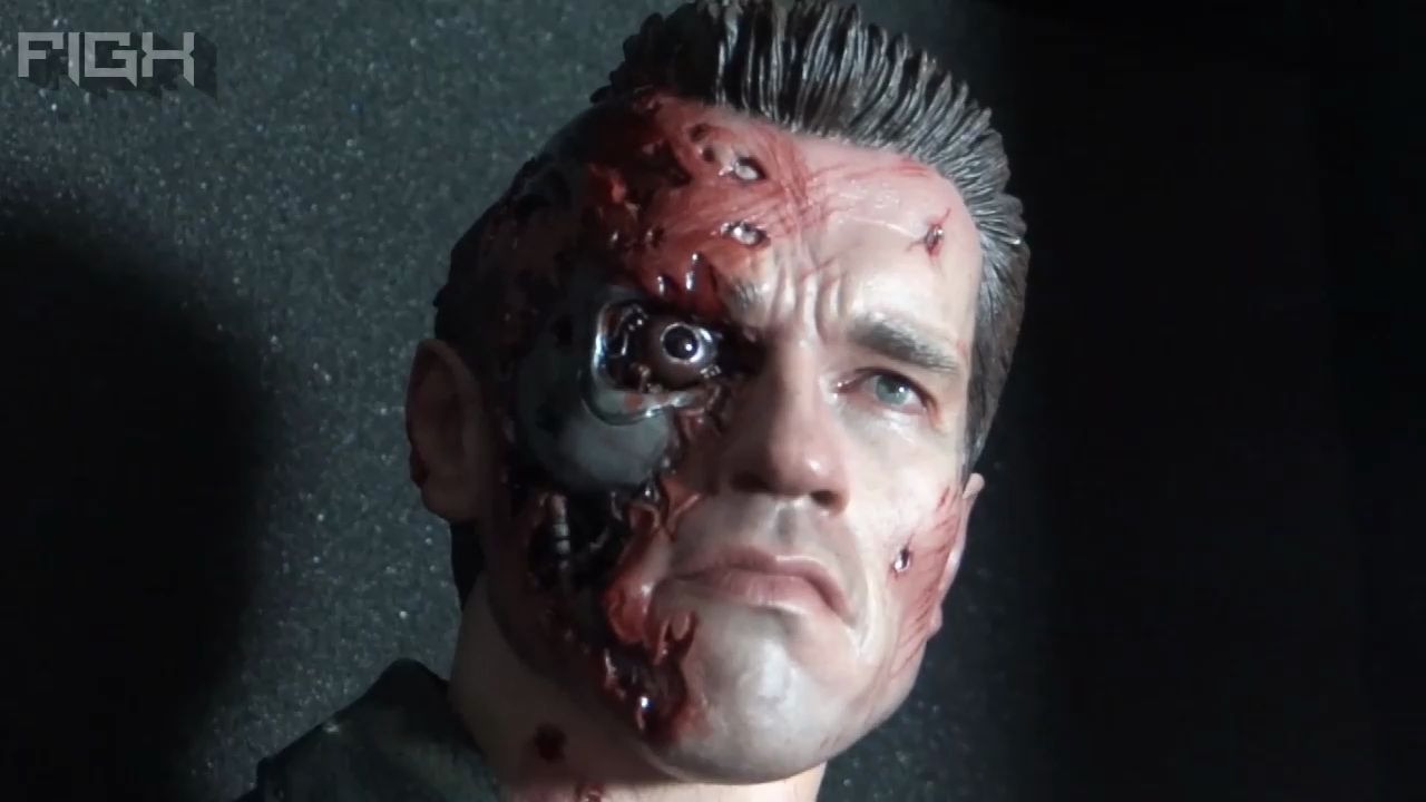 阿诺州长enterbay终结者战损t800手办微展示---史上最逼真的蜡人级别