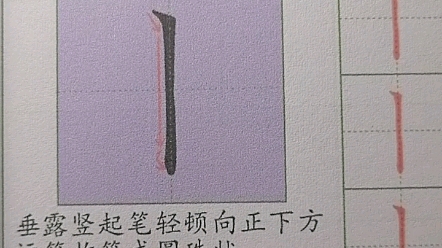 硬笔练字系统教学7垂露竖哔哩哔哩bilibili