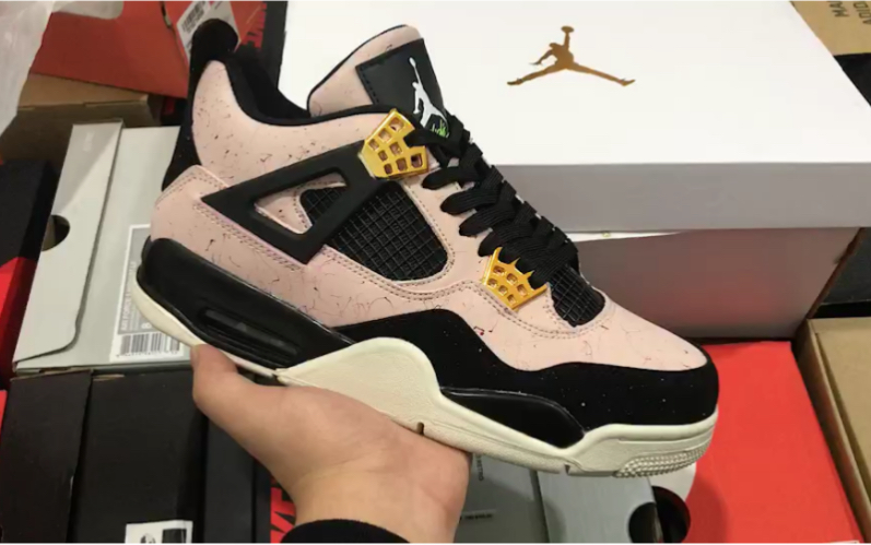 aj4黑粉大理石
