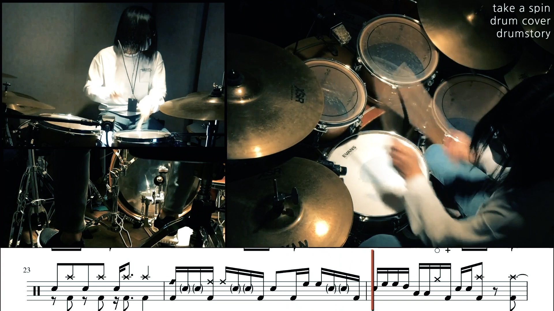 [图]"Take A Spin" F.D.T drum cover by Sunghwi Kim（动态谱）