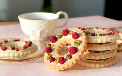 [图]【Cake Teatime】曲奇饼干美味圣诞节花环曲奇饼‖Shortbread Cookies _ Tasty Christmas Wreath Cookies