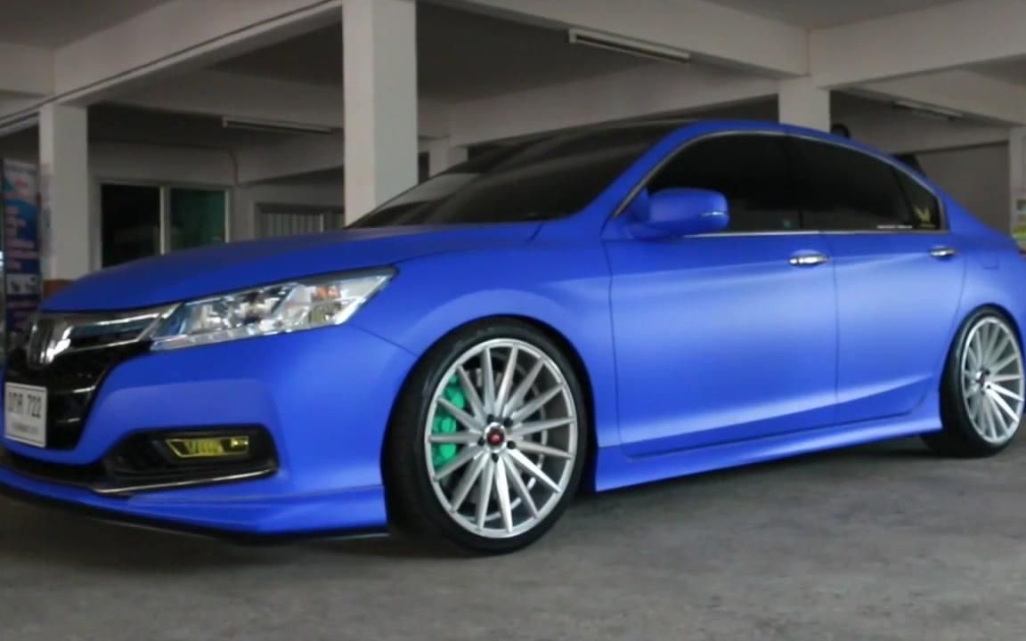 本田9代雅阁 改色更换轮毂 改装作业