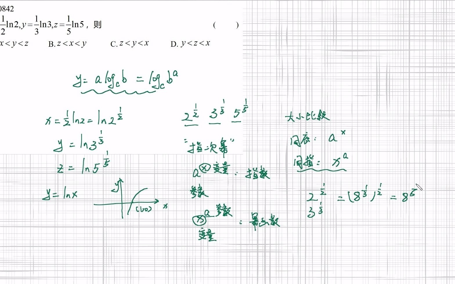 利用同底数或同指数对指次幂型函数进行大小比较