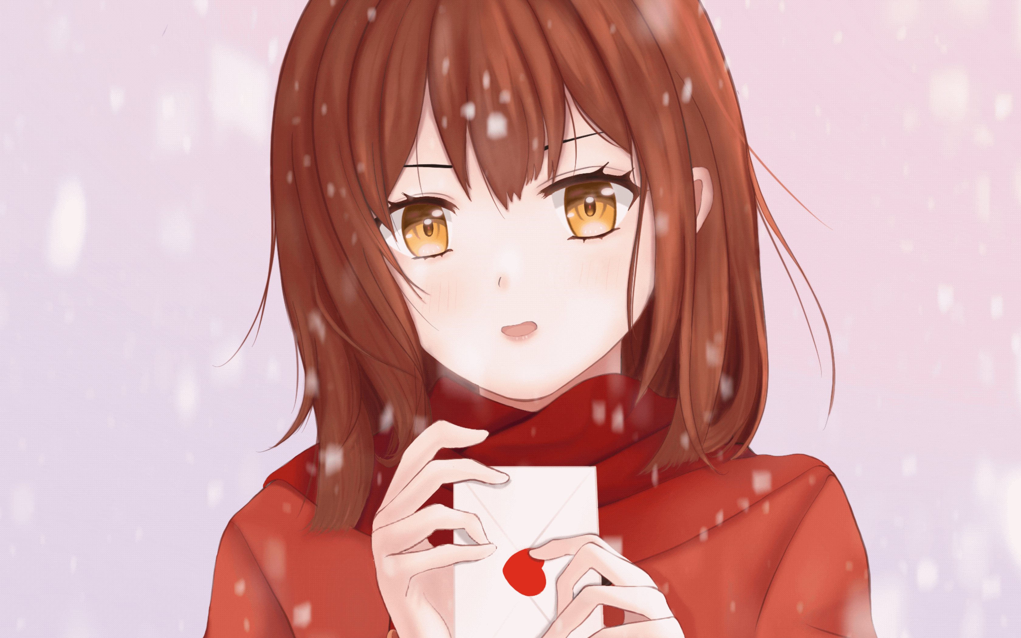 雪中女孩[绘画]