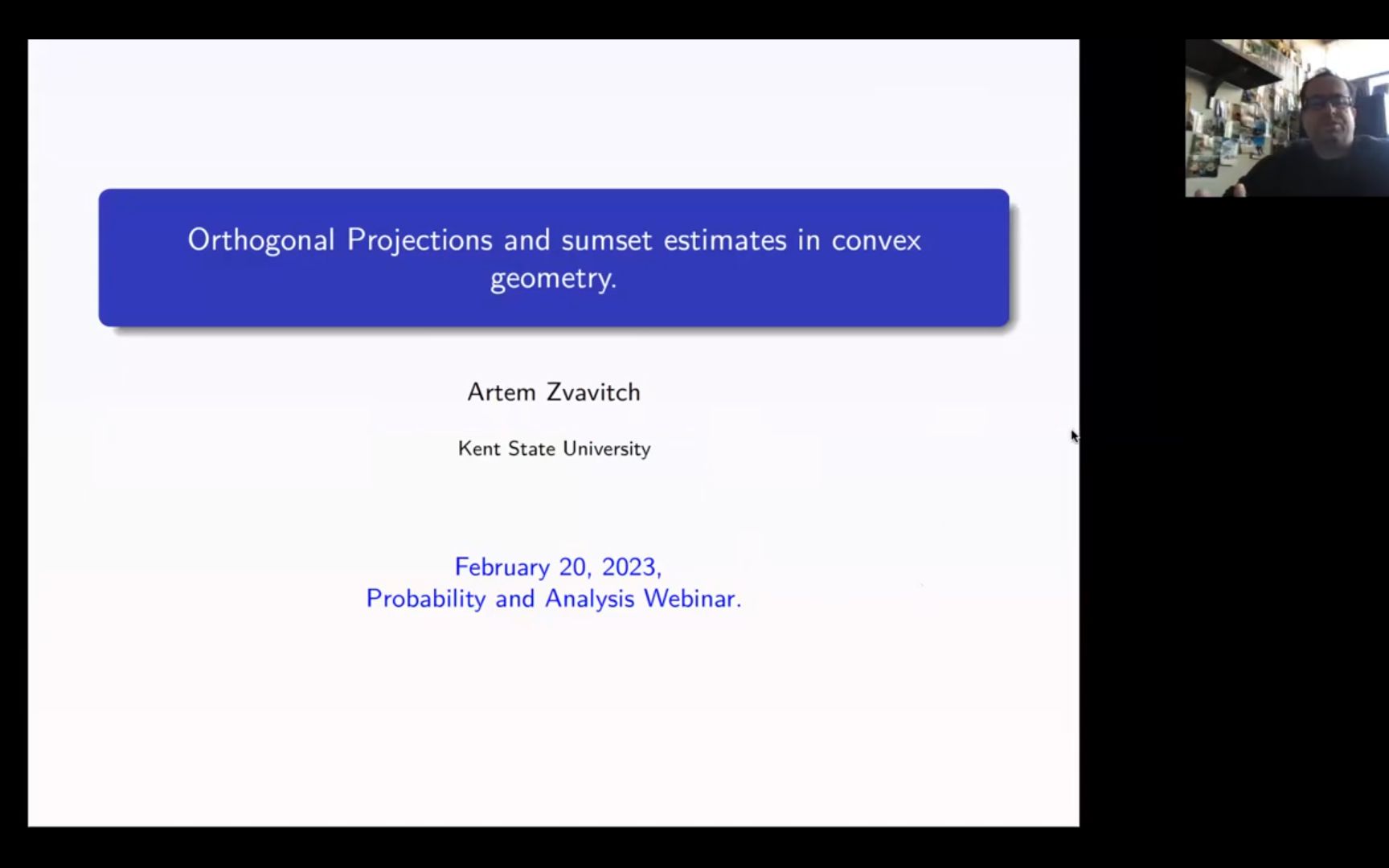 Artem Zvavitch:Orthogonal projections and sumset estimates in convex geometry哔哩哔哩bilibili