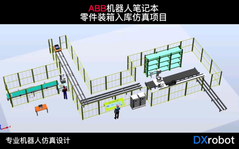 Robotstudio仿真,ABB机器人笔记本零件装箱入库工作站设计哔哩哔哩bilibili