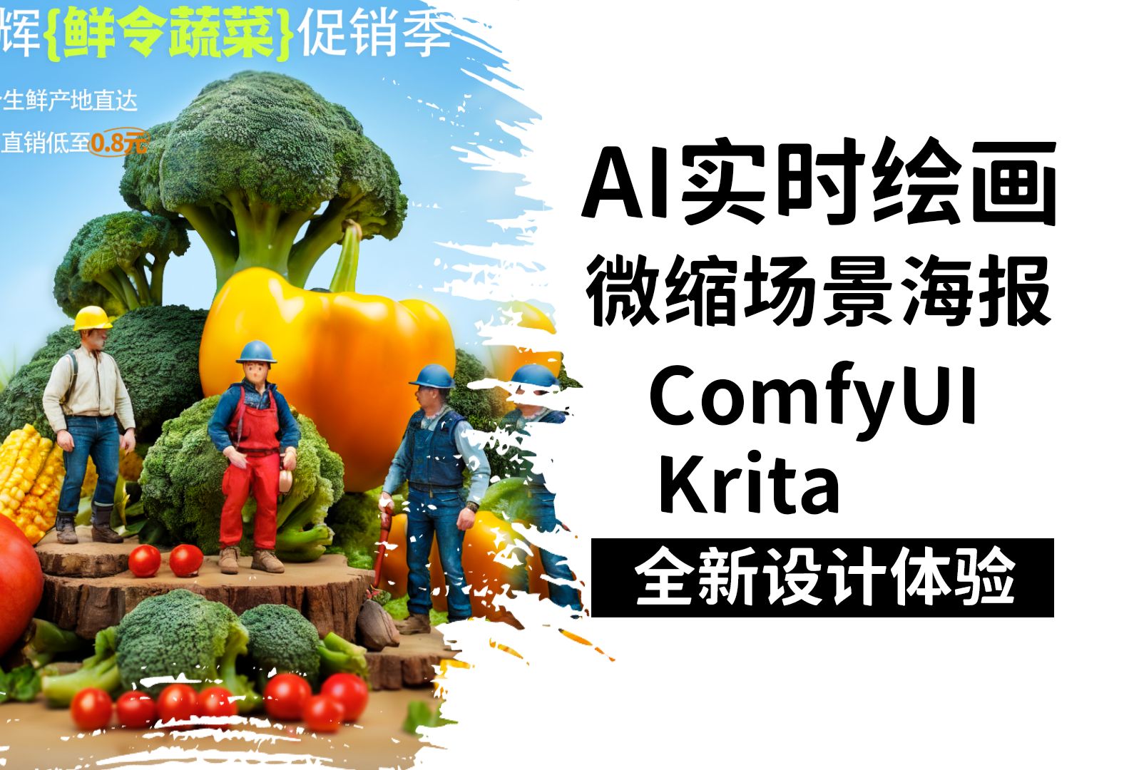 【AI微缩场景制作】Krita+ComfyUI实时绘画搭建微缩场景,制作微缩场景海报,带来全新设计体验!哔哩哔哩bilibili