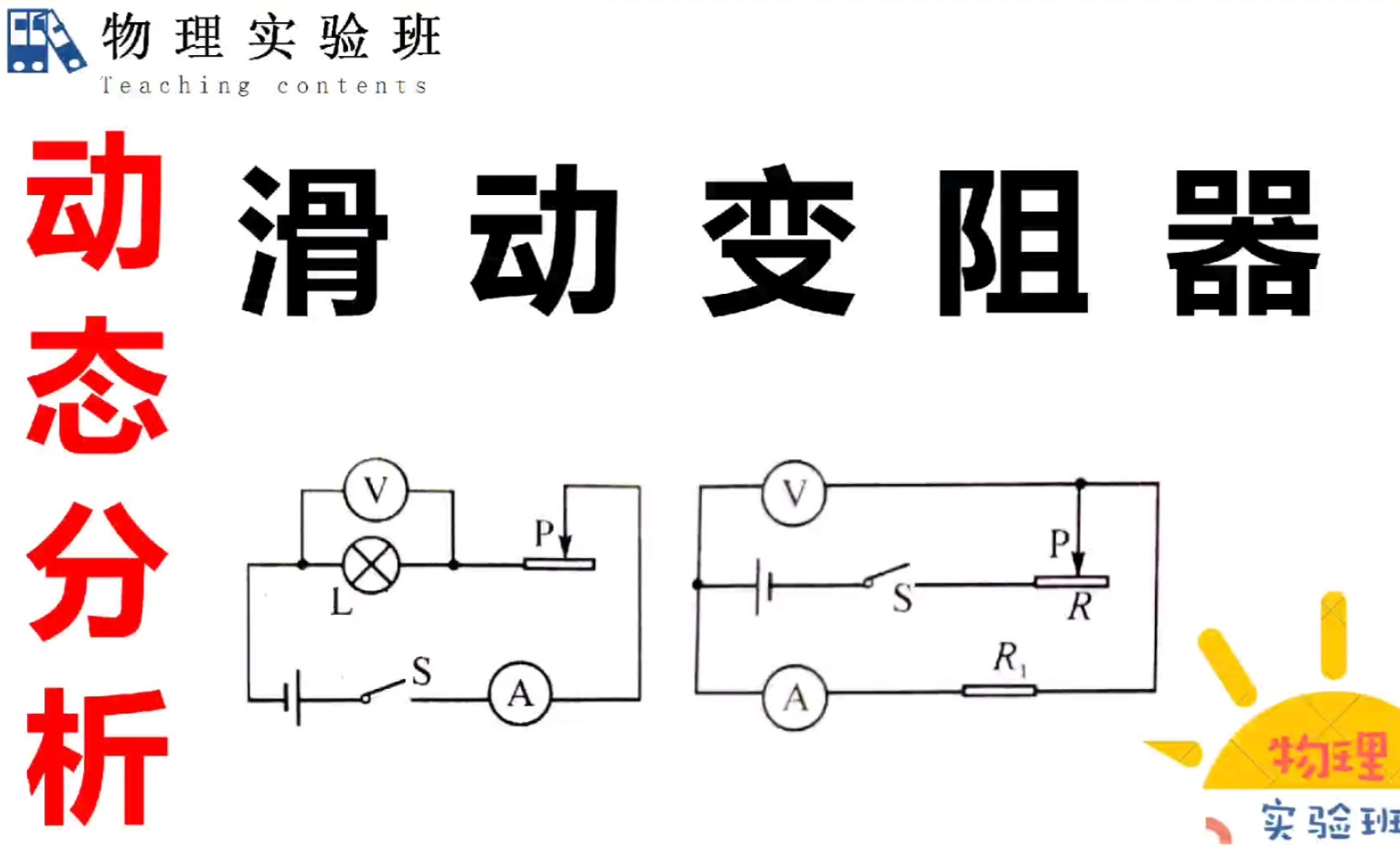 [图]初三物理:滑动变阻器动态电路分析，很基础