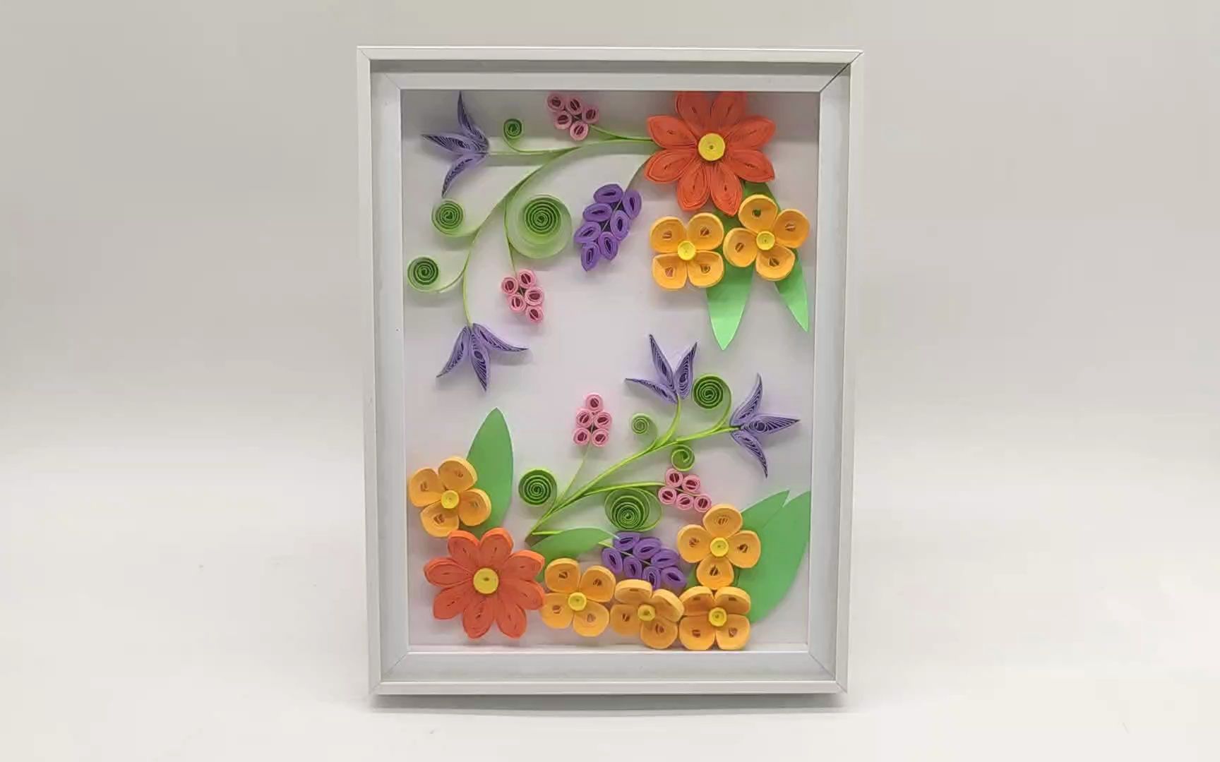 【衍纸艺术】平面衍纸作品-一分钟衍纸教程,看我如何用一分钟教会你