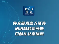 下载视频: 新华社消息｜外交部发言人证实法塔赫和哈马斯日前在北京磋商