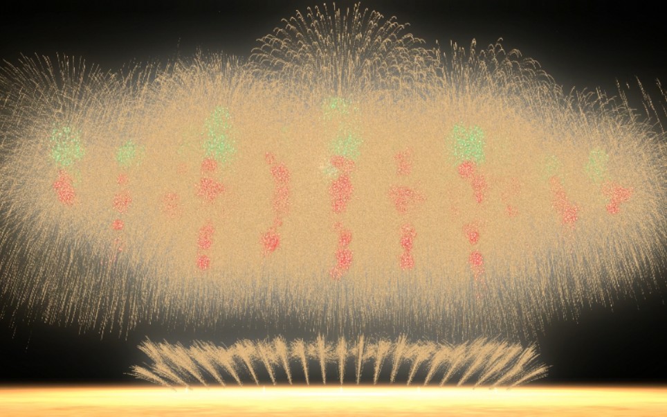 爆肝复刻 李渡烟花国庆焰火测试[FWSIM]自制焰火哔哩哔哩bilibili