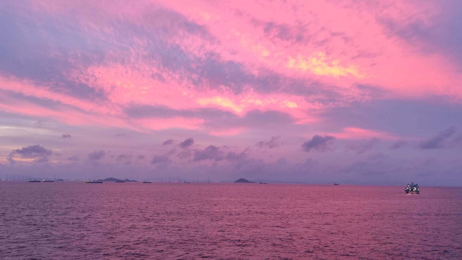 有幸见到了粉色大海!