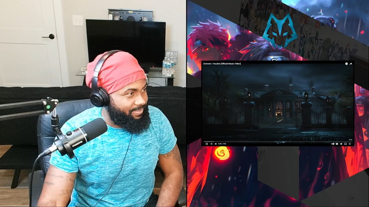 先行反应视频 小胡子看姆爷新歌| eminem - houdini