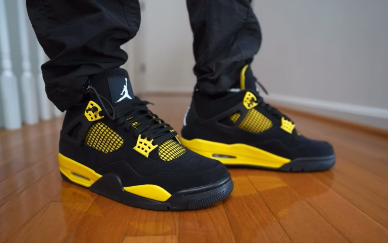 air jordan 4 thunder 雷公 2023版 开箱上脚