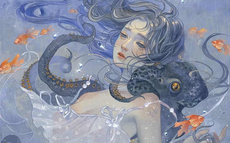 【绘画】深海人鱼