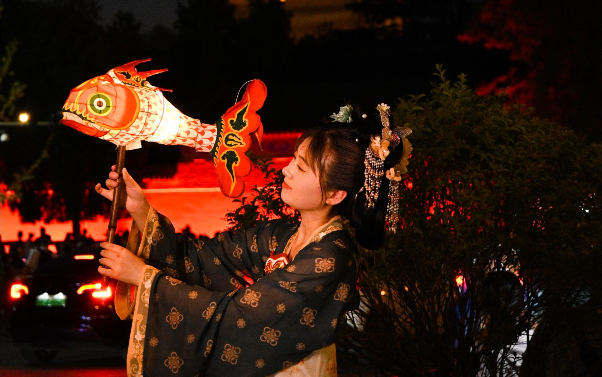 扫街大唐不夜城,好多漂亮的汉服小姐姐