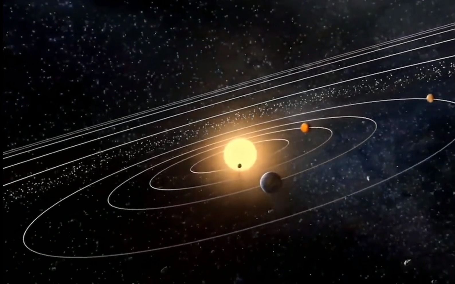 在太阳系里其它行星上看地球会是怎样的呢!