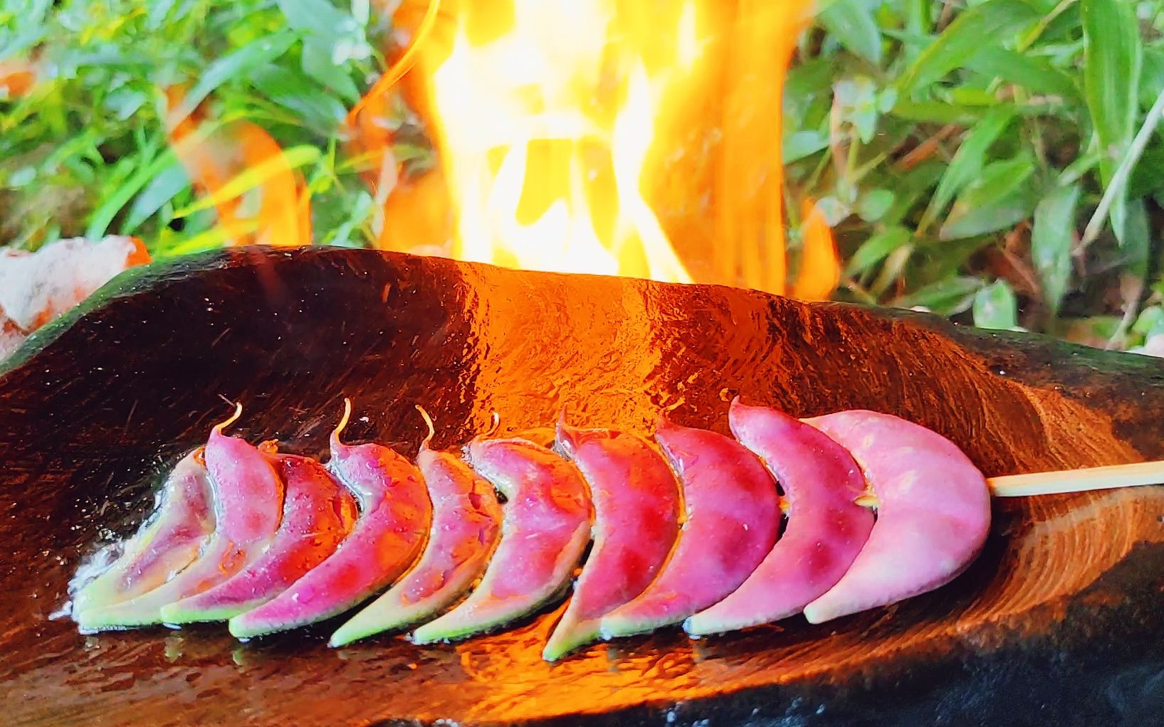 扁豆吃得多了,就是还没吃过烤的,原来烤扁豆这么好吃_哔哩哔哩_bili