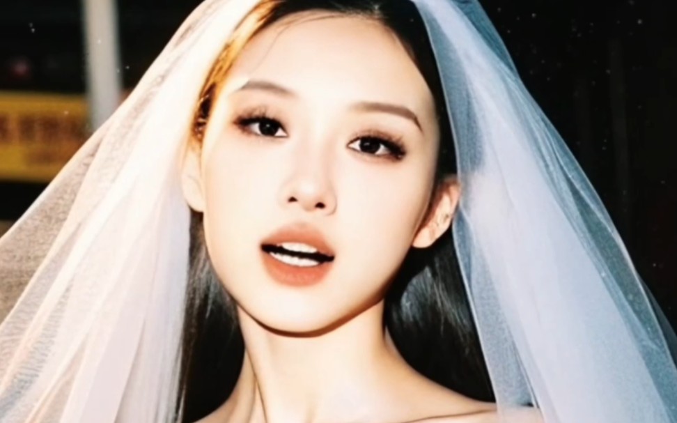 大家好这是我老婆彩英 朴彩英说她第一次拍婚纱照嘿嘿