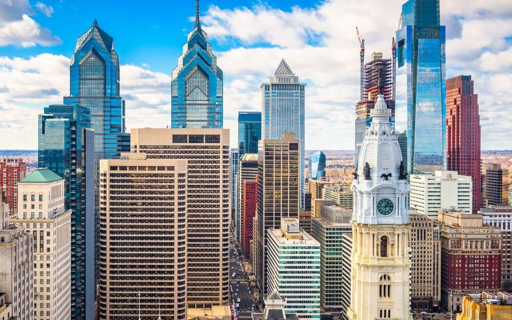 美国最老、最具历史意义的城市—费城(Philadelphia)市区航拍,宾夕法尼亚州最大城市哔哩哔哩bilibili