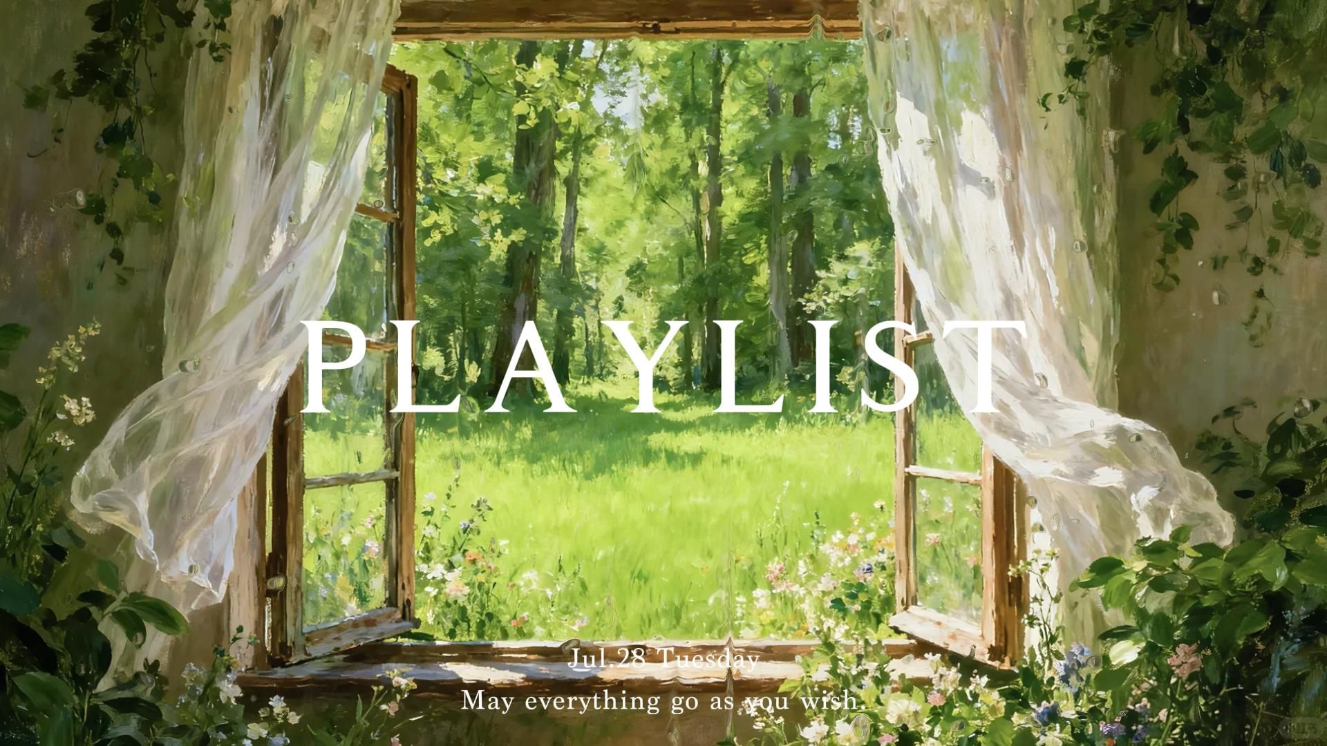 【Playlist】纯音乐+雨声｜“微风拂动白纱，窗外满目青绿”｜含倒计时｜白噪音｜舒缓钢琴曲｜考研考公考编复习学霸学习备考看书背景音乐
