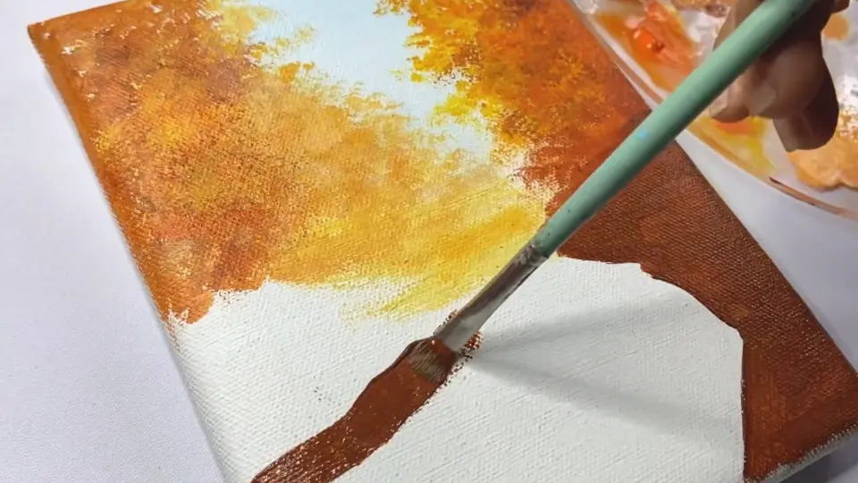 Dandelion – easy acrylic painting for BEGINNERS – UrArtStudio