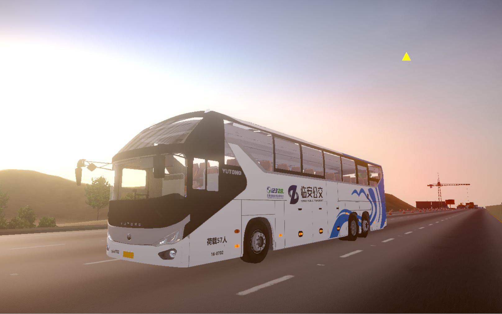 【pbsu】驾驶宇光zk6137国六柴油大巴行驶于航周(杭州)火车东站至林