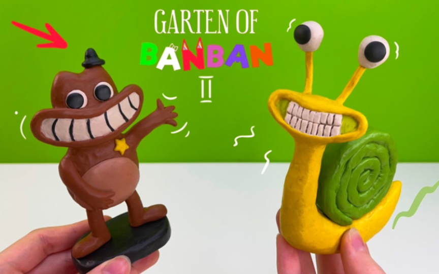 [图]蜗牛席琳与蟾蜍警长 - 由橡皮泥制成的幼儿园小雕像 [Garten of Banban 2]